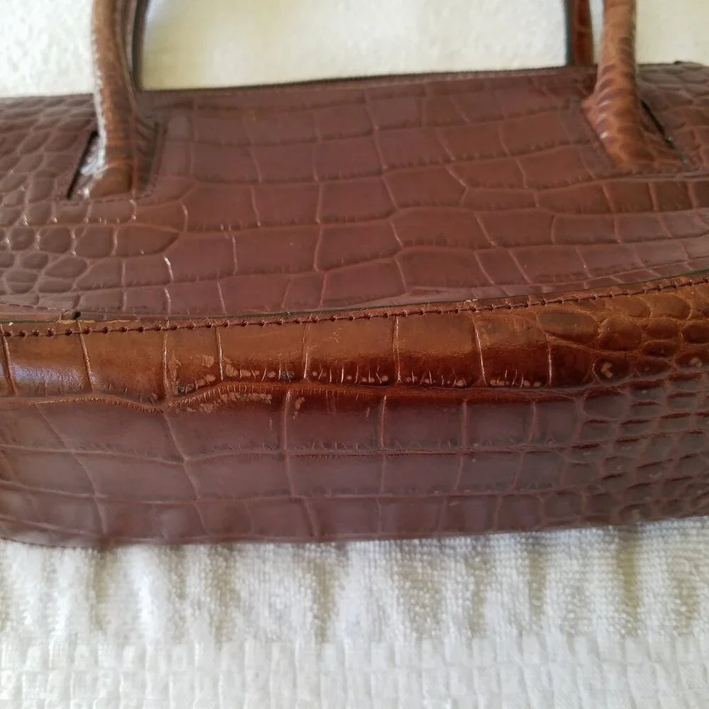 NEWPORT NEWS EASY STYLE VINTAGE FAUX ALLIGATOR LEATHER PURSE - Picture 10 of 13